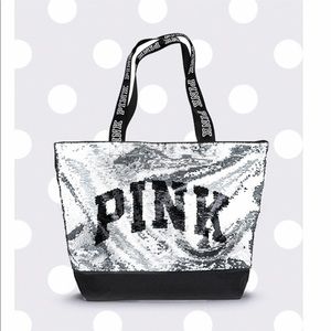 VS Pink Bling Flip Sequin Tote